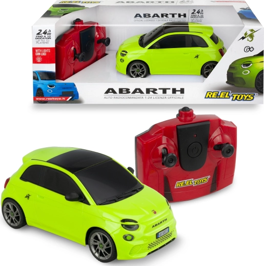 Voiture RC Abarth 500e 1:24 télécommandée, verte - 1 pièce