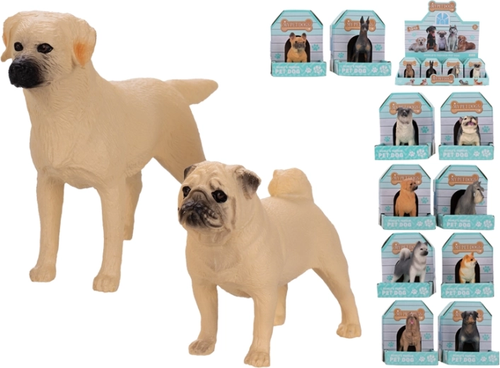 Ensemble de figurines de chiens 6,5–12 cm – 12 races réalistes