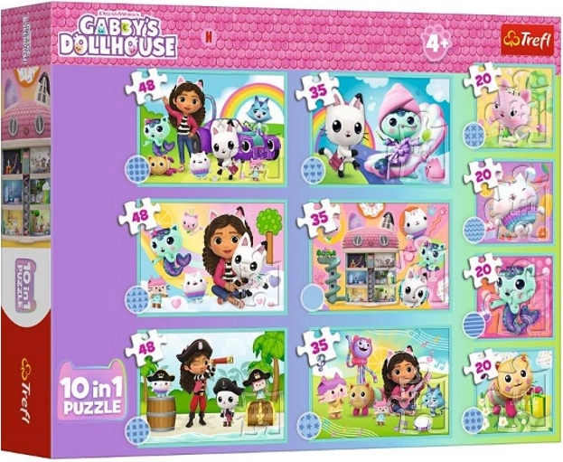 Puzzle 10 en 1 Gabby et son monde