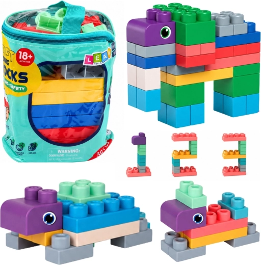 Briques de construction sensorielles souples en sac pour enfants, 30 pièces