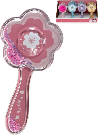 Brosse à cheveux pour enfants avec confettis en forme de patte - 1 pièce