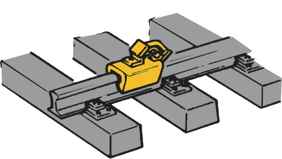 Butées de voie jaunes ROCO, lot de 12 pièces