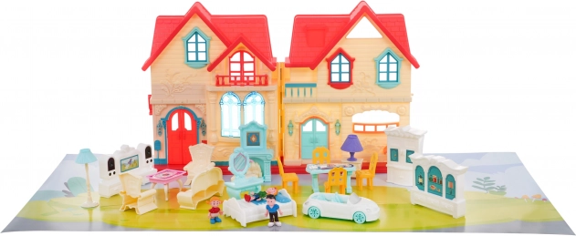 Villa pliable avec figurines, lumières et sons pour enfants 3+