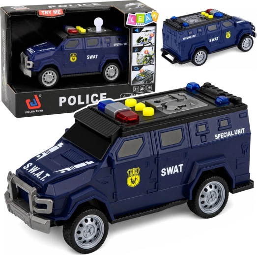 Véhicule de l’unité SWAT avec lumières et sons 1:32, 15 cm - 1 pièce