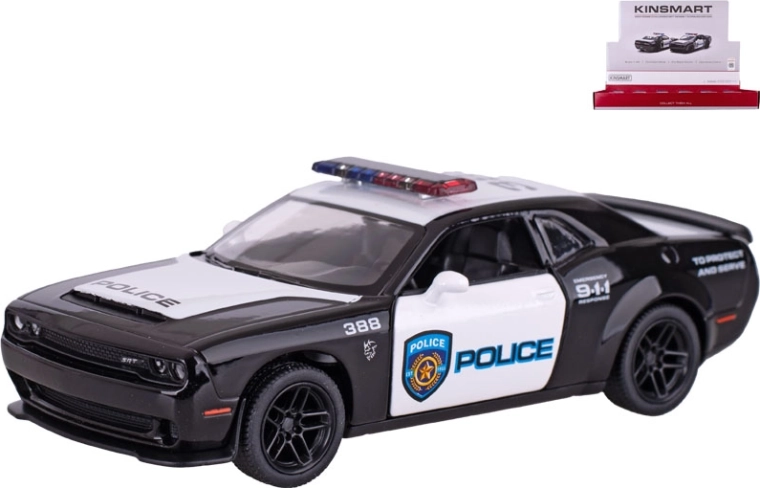 Modèle en métal Dodge Challenger SRT Demon 170 Police – Kinsmart 1:40