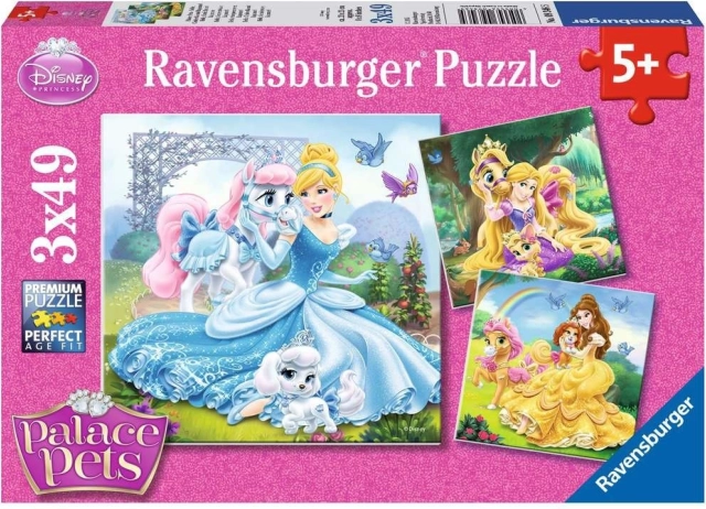 Ravensburger puzzle Disney princesses et leurs animaux 3×49 pièces