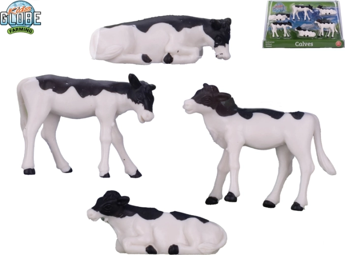 Set de veaux KIDS GLOBE FARMING 1:32 (6 pcs)