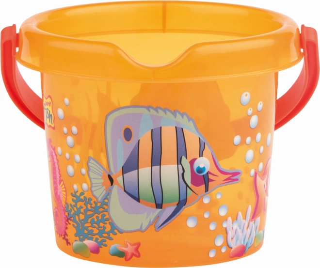 Androni seau transparent poissons – petit – Orange