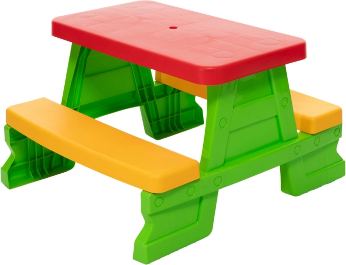 Table de jardin pour enfants avec bancs Dorex verte