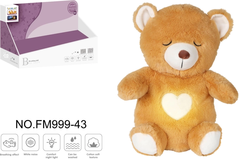 Ours en peluche interactif Miso marron avec lumière et sons