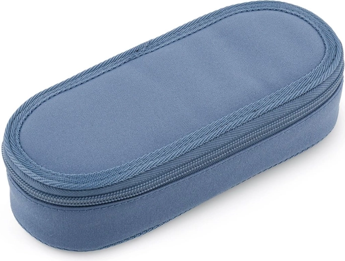 Trousse étudiante ovale Topgal en bleu denim