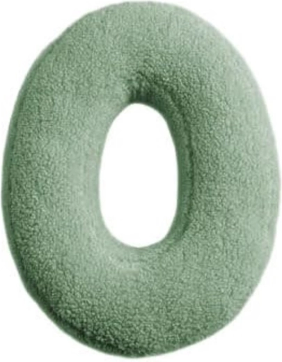 Lettre en peluche Mealini O verte - 1 pièce