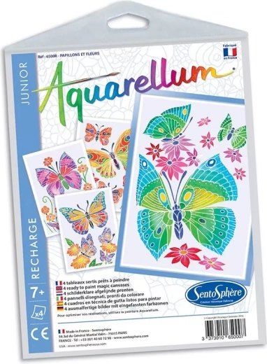 Sentosphere lot d’images pour aquarelle Junior – papillons et fleurs
