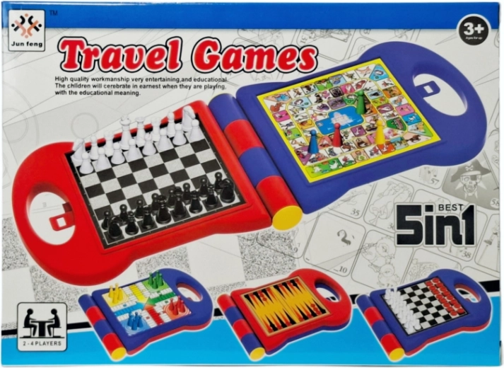 Coffret de jeux de voyage 5-en-1
