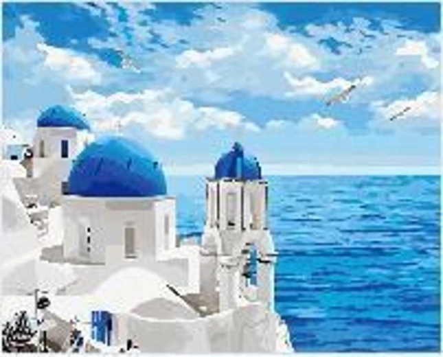 Norimpex Peinture par numéros Mer Égée 40 × 50 cm
