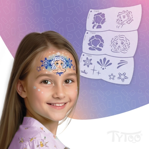 TyToo Mosaic pochoirs de maquillage pour le visage Reine des glaces – 3 pièces
