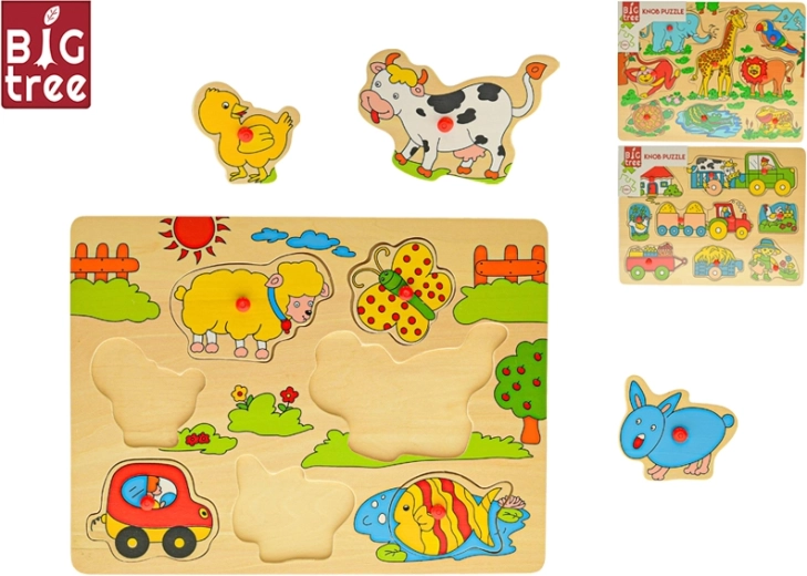 Puzzle en bois Big Tree 30 × 22,5 cm, 3 motifs