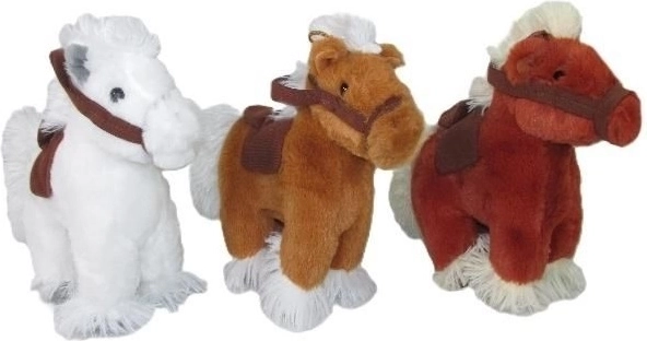 Poulain en peluche avec son 20 cm