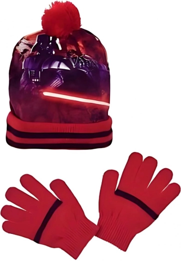 Star Wars Bonnet et gants en rouge