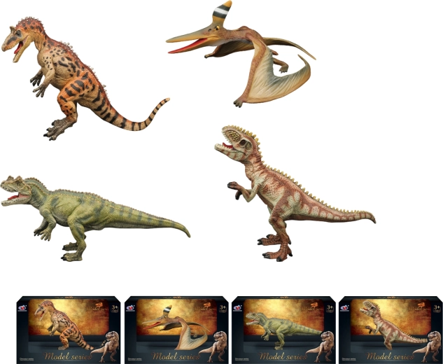 Monde des dinosaures – set de figurines de dinosaures (4 types)