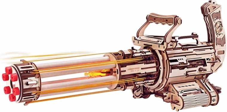 ROKR mitrailleuse rotative – puzzle mécanique 3D en bois