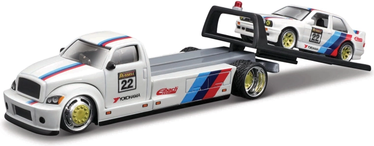 Maisto Elite Transport plateau avec BMW M3 1988 1:64