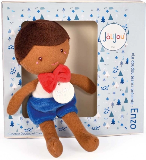 Poupée Doudou Jolijou Enzo 16 cm bleu