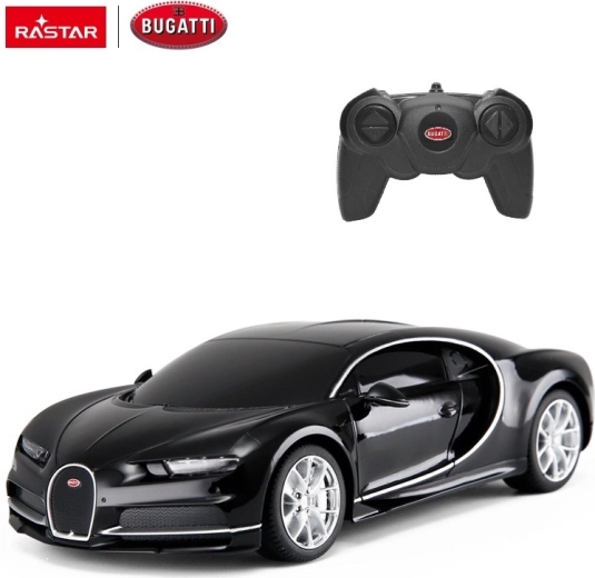 Voiture RC Bugatti Chiron télécommandée Rastar 1:24 noire