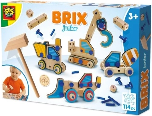 SES BRIX Junior jeu de construction – véhicules de chantier