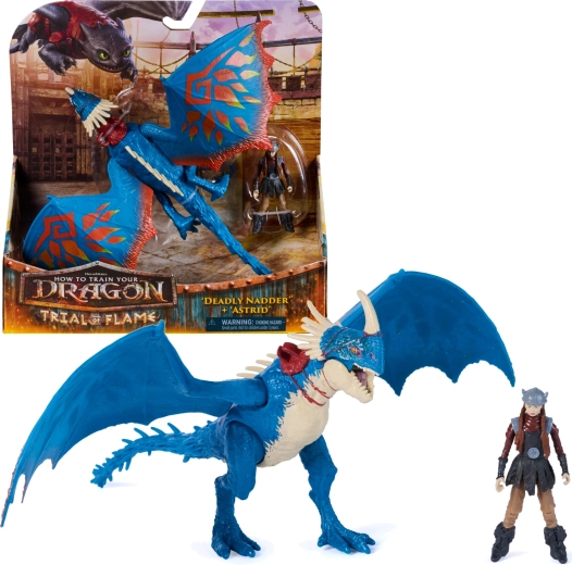 Ensemble de figurines Spin Master Dragons (How to Train Your Dragon) – dragon Deadly Nadder et Astrid