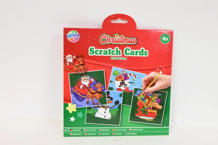 Kit de grattage de Noël CCG 4 pcs 19 × 19 cm + stylet