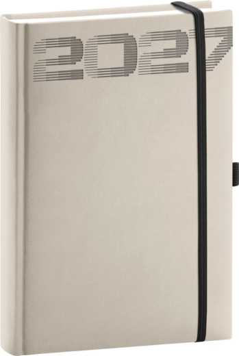 Agenda quotidien Notique Aprint Top 2027 gris clair 15 × 21 cm