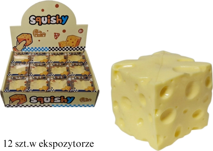 Squishy anti-stress en forme de fromage avec remplissage à la vaseline