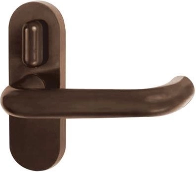 Poignée de porte intérieure à levier, marron, plastique