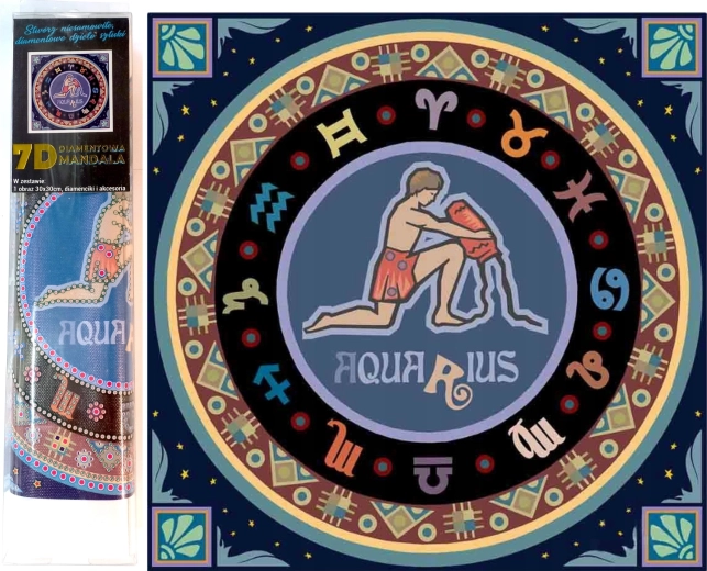 Peinture diamant 7D Verseau 30x30 cm