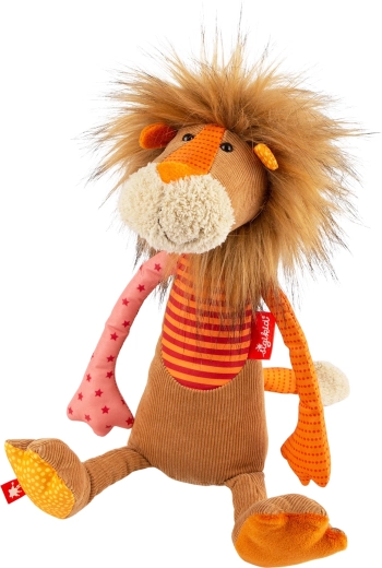 Premier lion en peluche patchwork 32 cm Sigikid