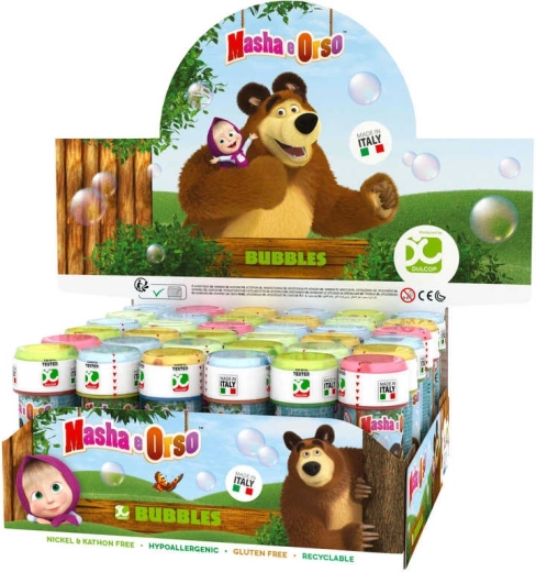 Bulles de savon Macha et l’Ours 60 ml avec mini-jeu dans le bouchon - 1 pièce