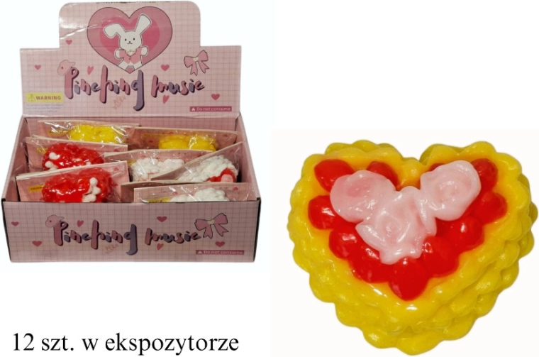 Gâteau antistress à presser en forme de cœur