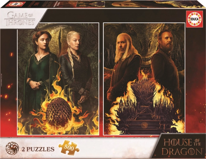 Educa puzzle La Maison du Dragon 2×500 pièces avec colle