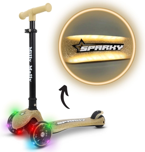 Trottinette enfant Milly Mally à trois roues Sparky champagn