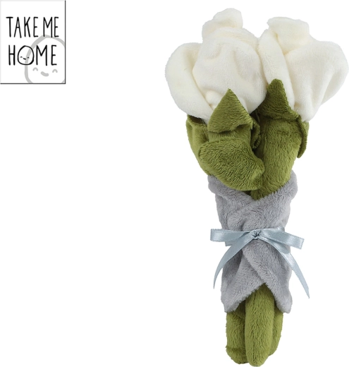 Bouquet de roses blanches en peluche Take Me Home 22 cm - 1 pièce