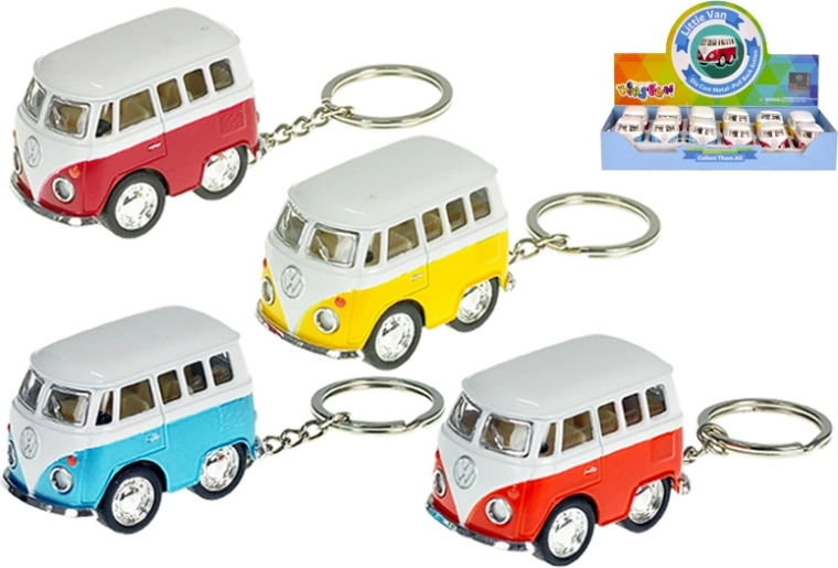 Porte-clés Volkswagen microbus à remontoir (moteur à rétrofriction)