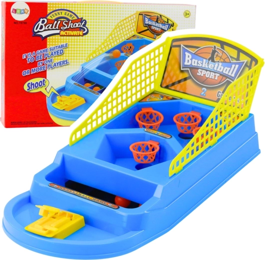 Jeu d'adresse familial de mini-basket avec lanceur de balles