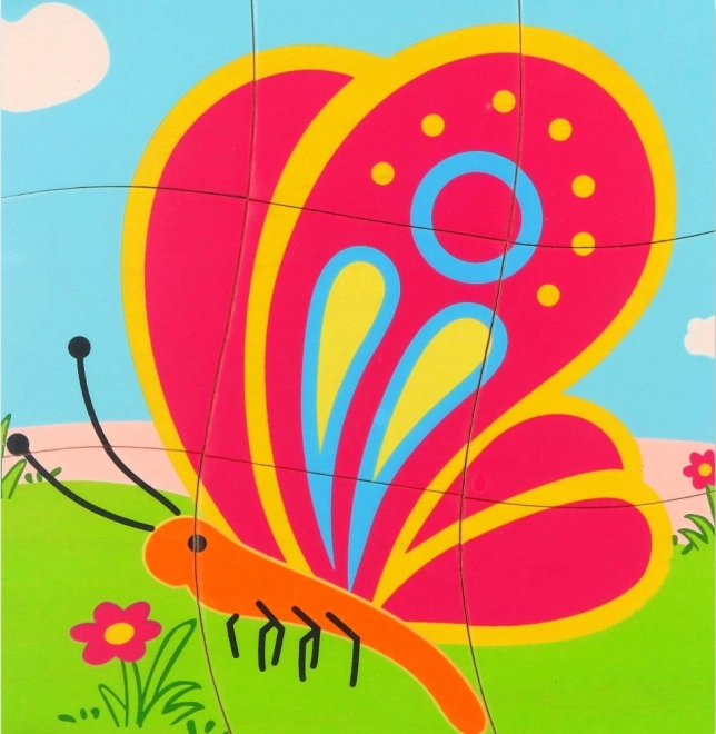 Puzzle en bois superposés Papillon