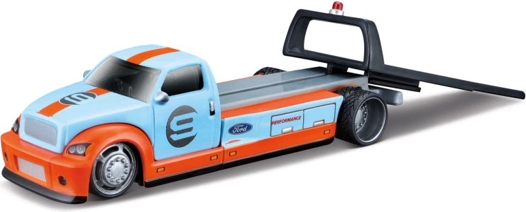 Maisto Flatbed 2019 Ford GT Heritage Edition bleu clair 1:64