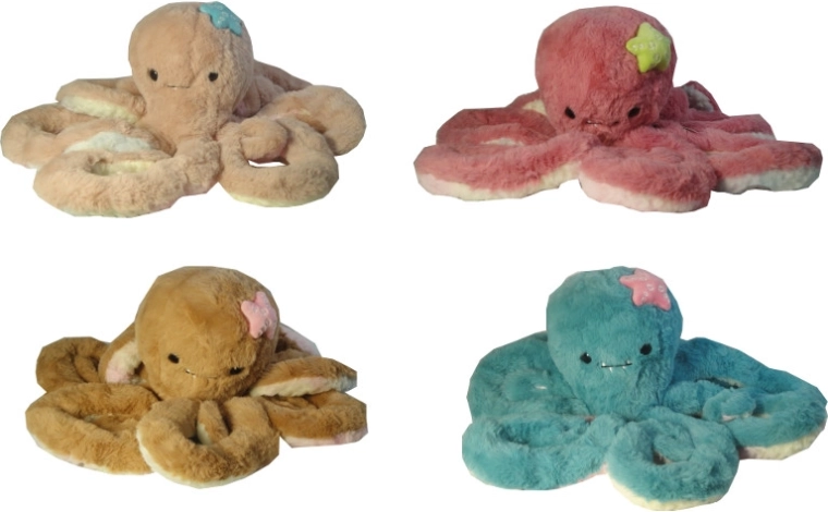 Peluche pieuvre 45 cm avec ventouses en silicone