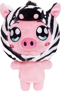 Cochon en peluche avec sweat zèbre
