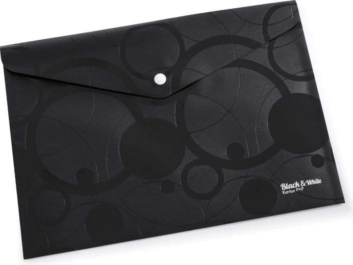 Pochette pour documents A4 noir et blanc