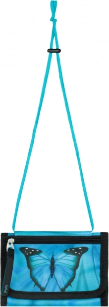 Porte-monnaie à l'encolure avec motif de papillon