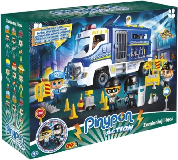 PinyPon Action set de figurines Fourgon de police avec figurines